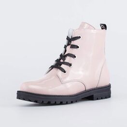 552244-23 Утепленные ботинки для девочки из натуральной кожи для девочки розовый