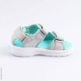 324018-11 Пляжная обувь с LED-подсветкой для девочки сер-бир фото №2