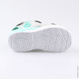 324018-11 Пляжная обувь с LED-подсветкой для девочки сер-бир фото №3