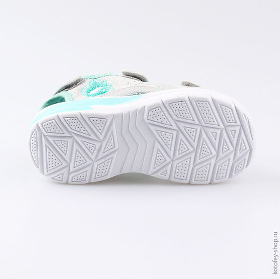 324018-11 Пляжная обувь с LED-подсветкой для девочки сер-бир фото №3