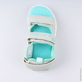 324018-11 Пляжная обувь с LED-подсветкой для девочки сер-бир фото №4