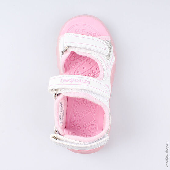 324015-13 Пляжная обувь с LED-подсветкой для девочки персиковый фото №4