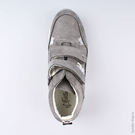 552102-24 Ботинки для девочки сер-срб фото №4