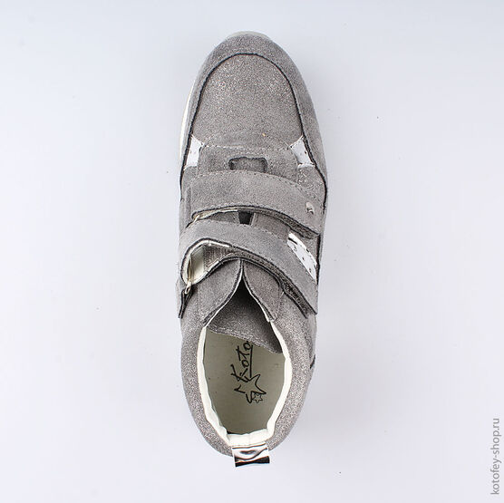 552102-24 Ботинки для девочки сер-срб фото №4