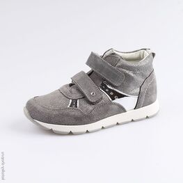 552102-24 Ботинки для девочки сер-срб