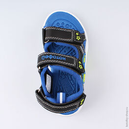 324023-12 Пляжная обувь с LED-подсветкой для мальчики чер-син фото №4