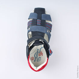 322067-24 Сандалии для мальчики син-кра фото №4