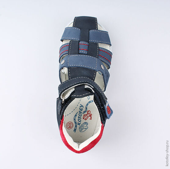 322067-24 Сандалии для мальчики син-кра фото №4