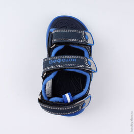 123010-11 Пляжная обувь с LED-подсветкой для мальчики син-гол фото №4