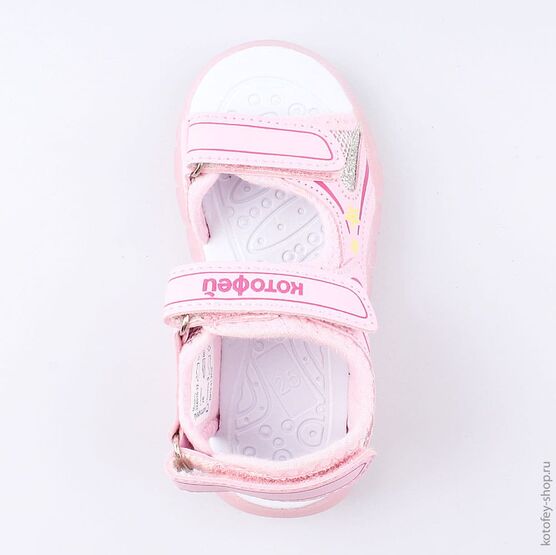 324015-12 Пляжная обувь с LED-подсветкой для девочки роз-фук фото №4
