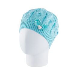 07811091-40 Шапка детская голубая для девочки разноцветный