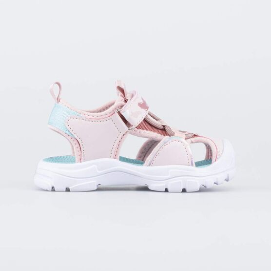 324059-12 Пляжные сандалии с закрытым носом для девочки коралл фото №2