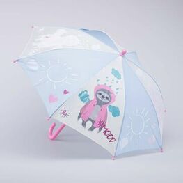 03807117-00 Зонт-трость Ленивец для девочки разноцветный