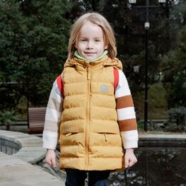 07057004-42 Теплая жилетка Горчичный для мальчики горчичный фото №2