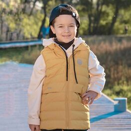 07057004-42 Теплая жилетка Горчичный для мальчики горчичный фото №3