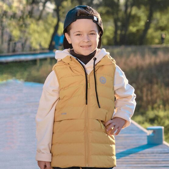 07057004-42 Теплая жилетка Горчичный для мальчики горчичный фото №3
