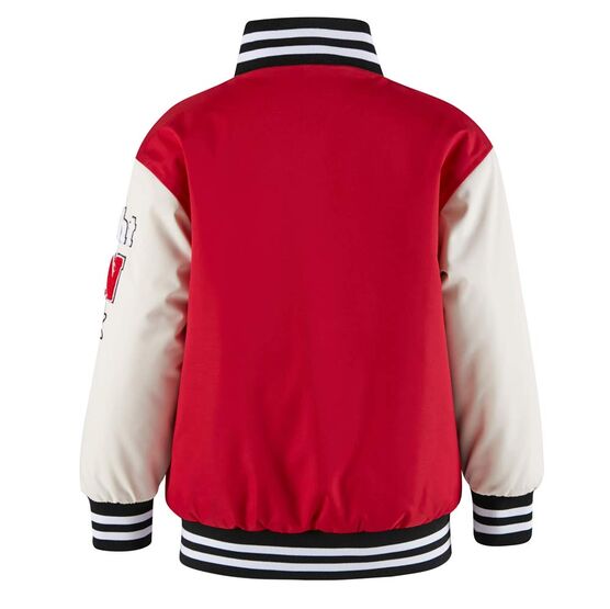 07757044-42 Куртка-бомбер утепленная детская красный для мальчики красный фото №2