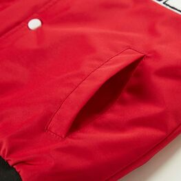 07757044-42 Куртка-бомбер утепленная детская красный для мальчики красный фото №4