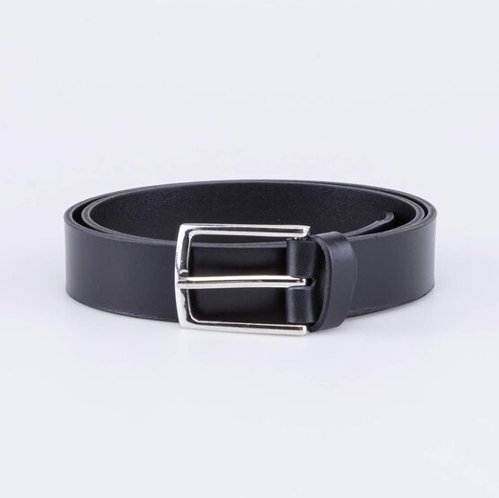 03704028-30 Гладкий кожаный черный ремень для универсальные черный