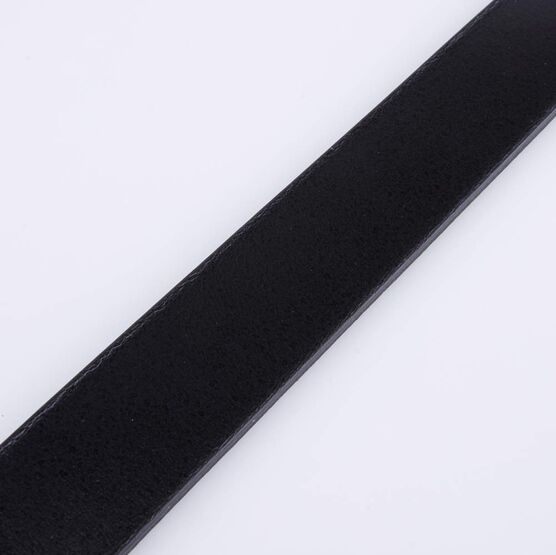 03704028-30 Гладкий кожаный черный ремень для универсальные черный фото №4