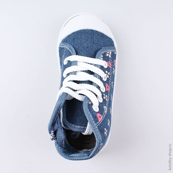 341030-11 Кеды для девочки светло-синий фото №4