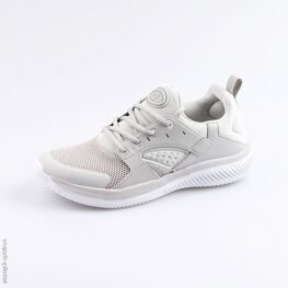 744129-71 Кроссовки на шнуровке для девочки серый