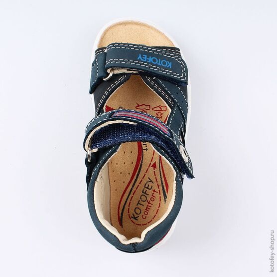 122149-23 Сандалии для мальчики син-кра фото №4