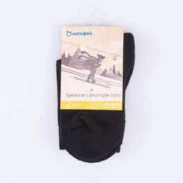 07742321-41 Термоноски Котофей Спорт черный для мальчики черный фото №3