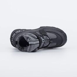 754073-41 Зимние ботинки-дутики для девочки чер-сер фото №4