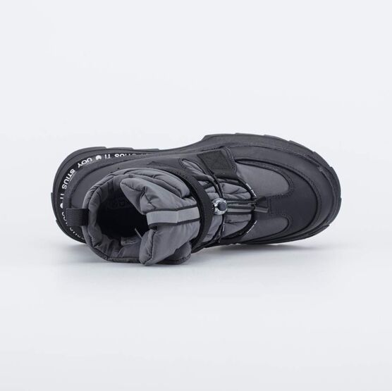 754073-41 Зимние ботинки-дутики для девочки чер-сер фото №4