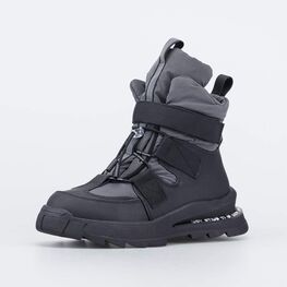 754073-41 Зимние ботинки-дутики для девочки чер-сер