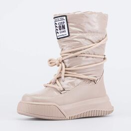 764055-42 Сапоги-дутики для девочки-подростка бежевый для девочки бежевый