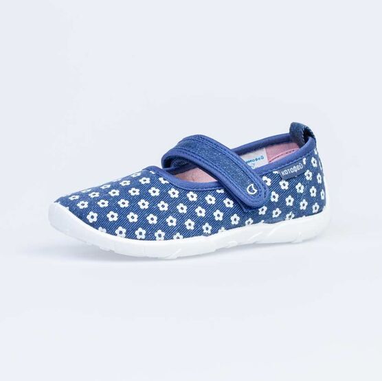 431153-11 Босоножки текстильные для девочки светло-синий