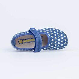 431153-11 Босоножки текстильные для девочки светло-синий фото №4