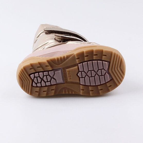 061011-41 Зимние сапожки-дутики бронзовый для девочки бронзовый фото №3