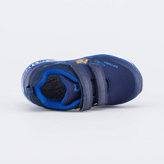 344464-71 Синие кроссовки с LED и Softshell Три кота для мальчики синий фото №4