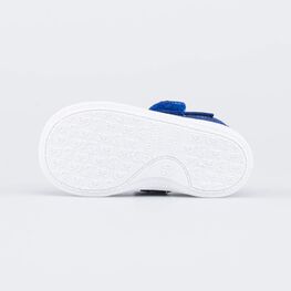 131148-11 Нарядные текстильные туфли Сердечко для девочки синий фото №3