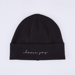 07811434-42 Шапка хлопковая с отворотом детская черный для девочки черный