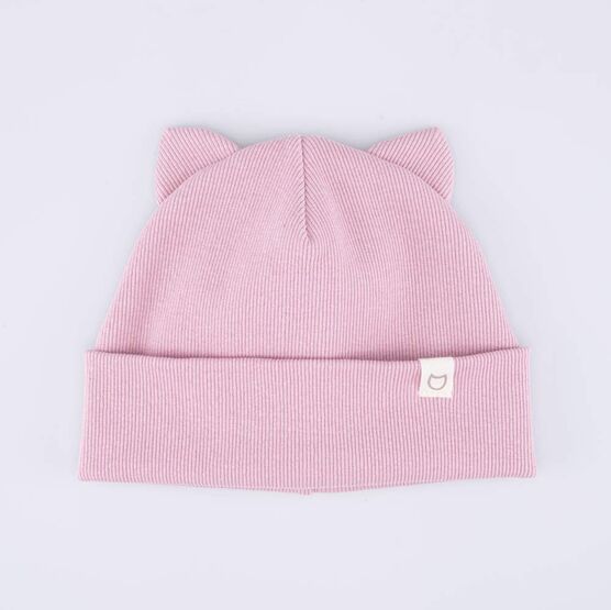 07811435-41 Шапка хлопковая с отворотом детская розовый для девочки розовый