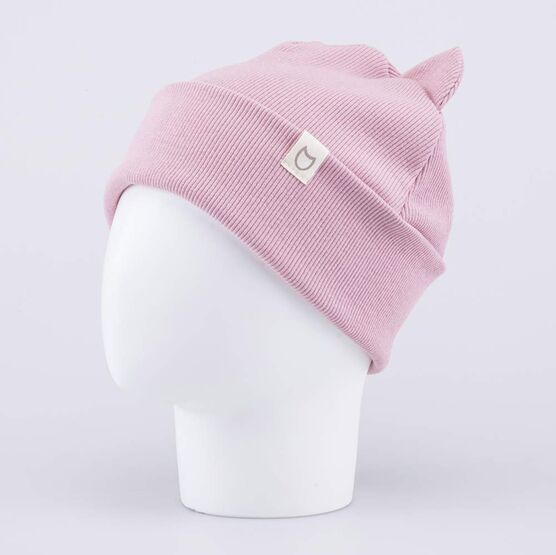 07811435-41 Шапка хлопковая с отворотом детская розовый для девочки розовый фото №2