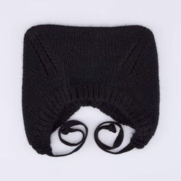 07811437-40 Шапка-чепец детская черный для девочки черный