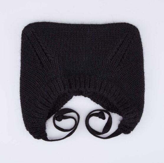 07811437-40 Шапка-чепец детская черный для девочки черный