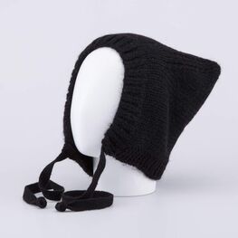 07811437-40 Шапка-чепец детская черный для девочки черный фото №2