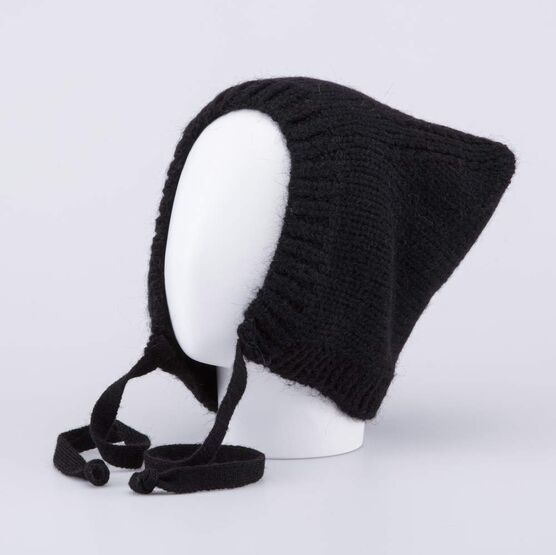 07811437-40 Шапка-чепец детская черный для девочки черный фото №2