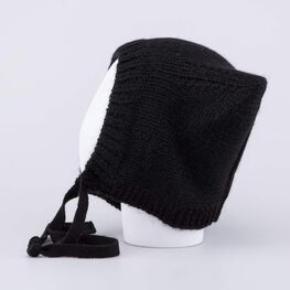 07811437-40 Шапка-чепец детская черный для девочки черный фото №3