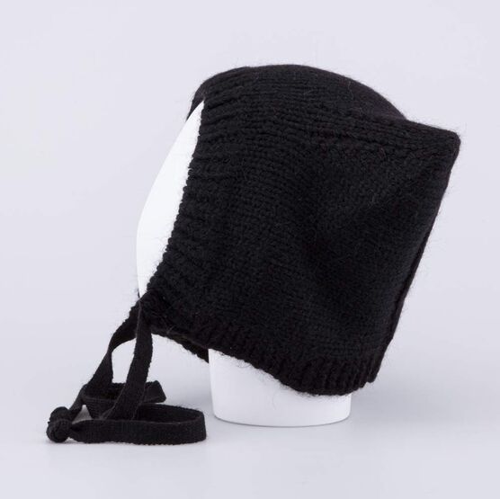 07811437-40 Шапка-чепец детская черный для девочки черный фото №3