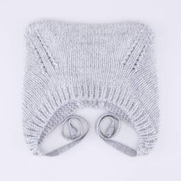 07811437-42 Шапка-чепец детская светло-серый для девочки светло-серый