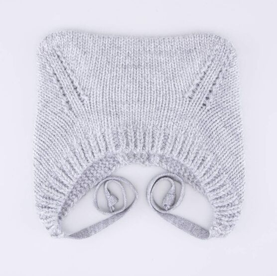 07811437-42 Шапка-чепец детская светло-серый для девочки светло-серый