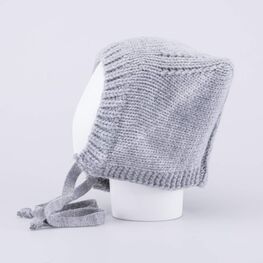 07811437-42 Шапка-чепец детская светло-серый для девочки светло-серый фото №3