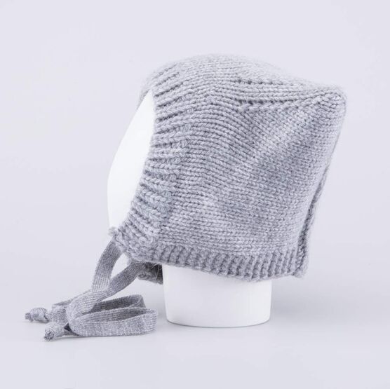 07811437-42 Шапка-чепец детская светло-серый для девочки светло-серый фото №3